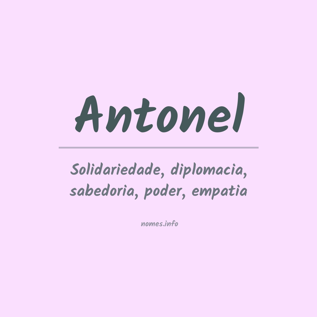 Significado do nome Antonel