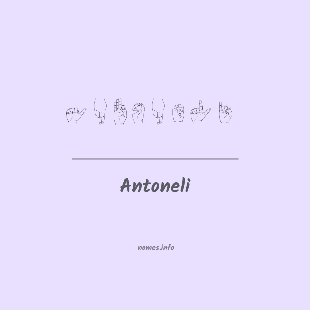 Antoneli em Libras