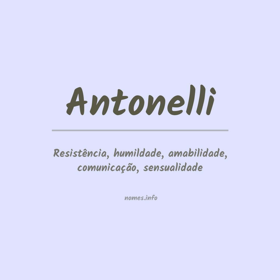 Significado do nome Antonelli