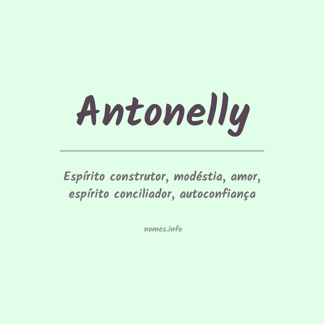 Significado do nome Antonelly