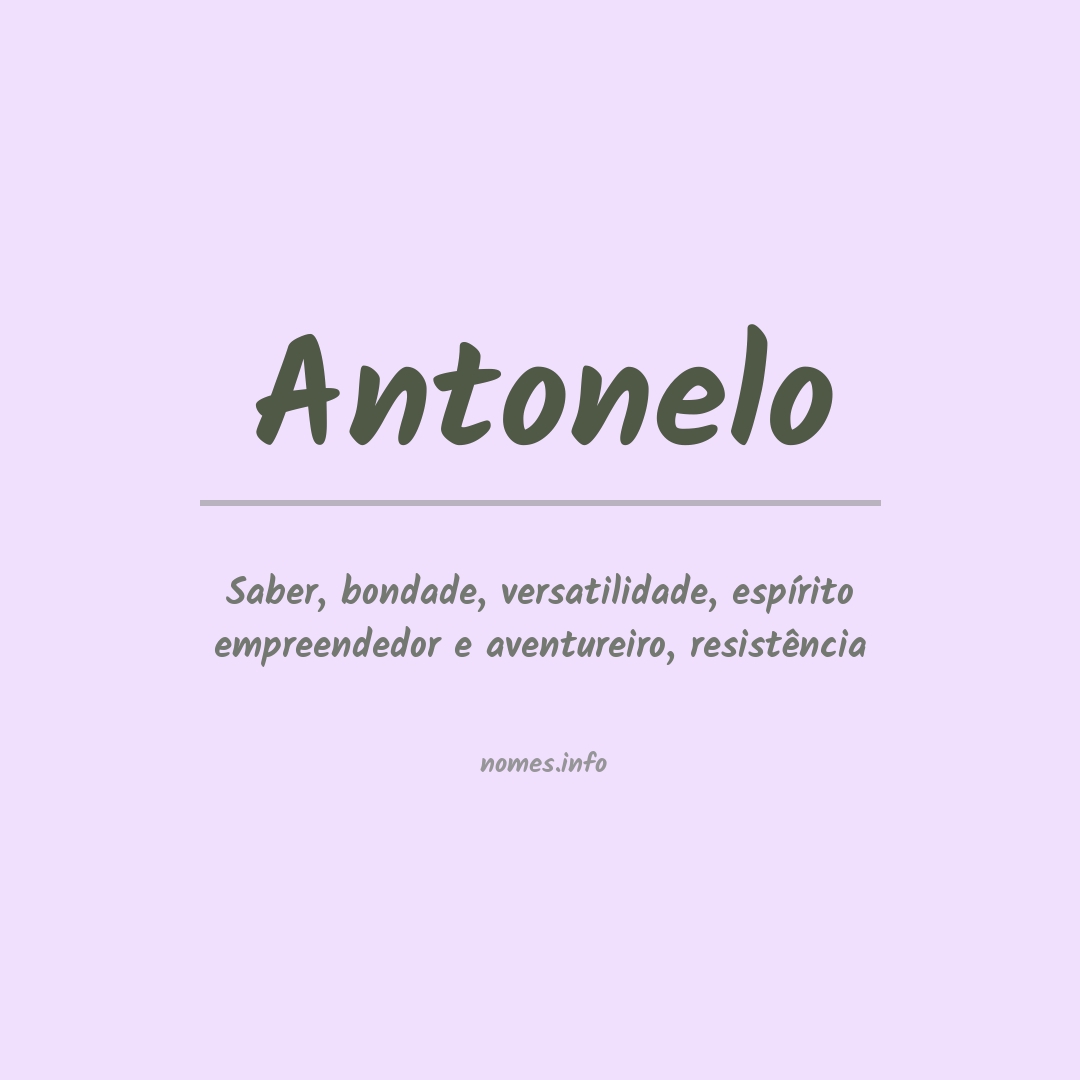 Significado do nome Antonelo