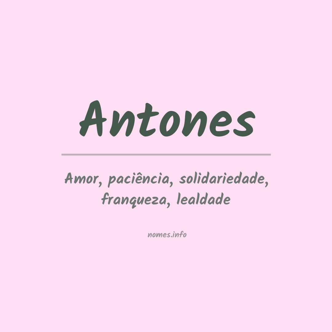 Significado do nome Antones