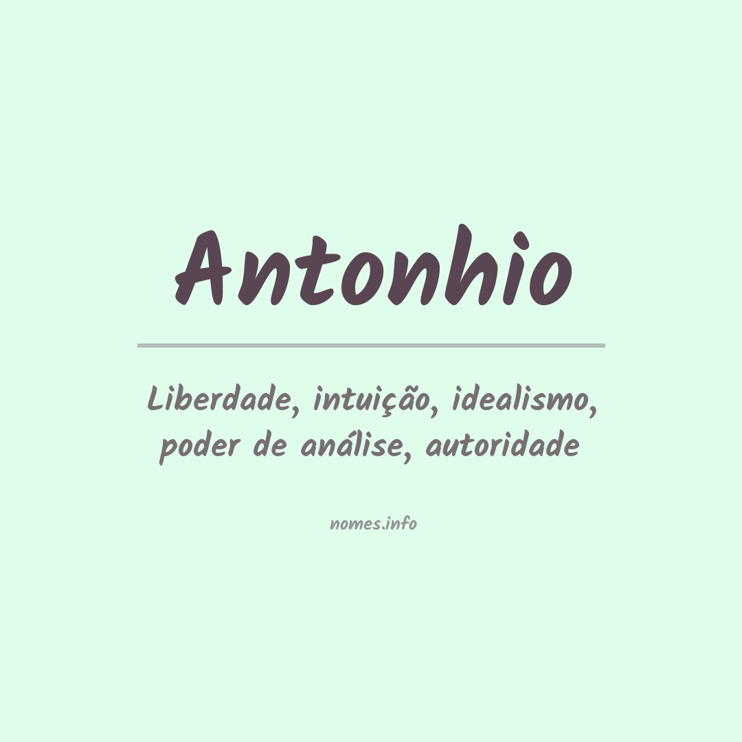 Significado do nome Antonhio