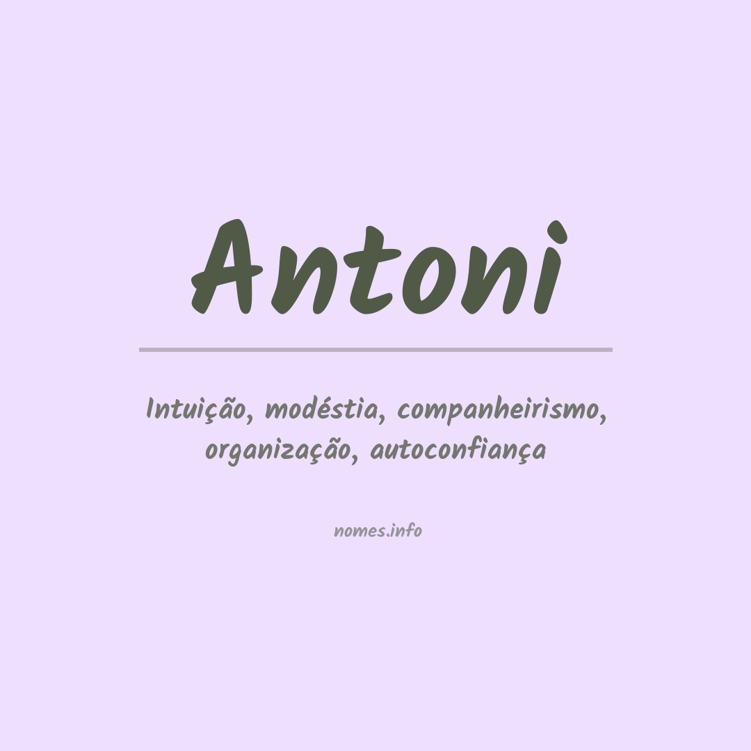 Significado do nome Antoni