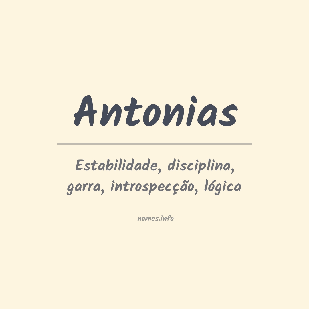 Significado do nome Antonias