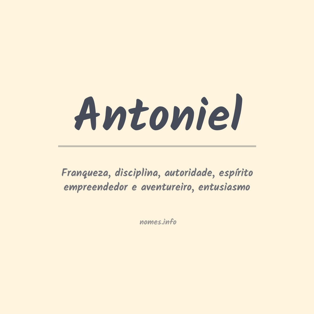 Significado do nome Antoniel