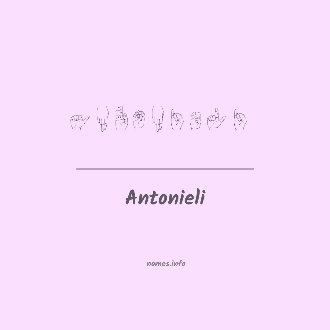Antonieli em Libras
