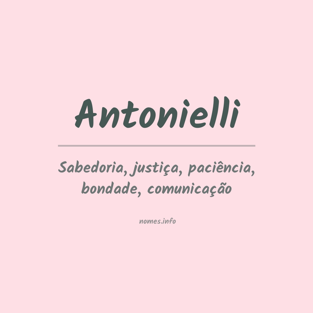 Significado do nome Antonielli