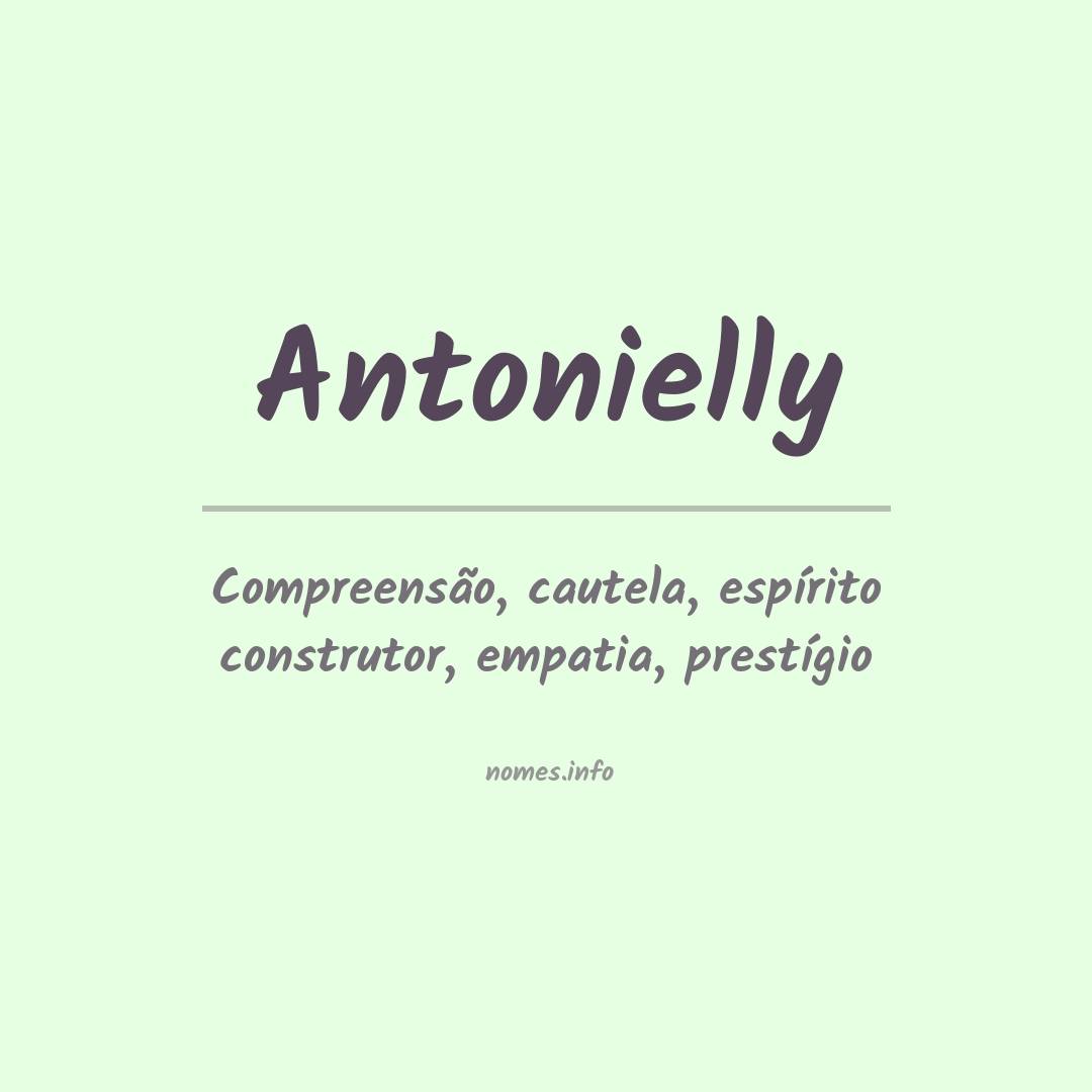 Significado do nome Antonielly