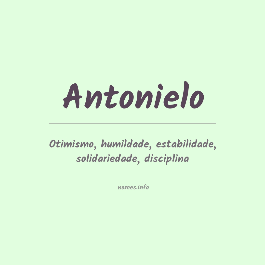 Significado do nome Antonielo