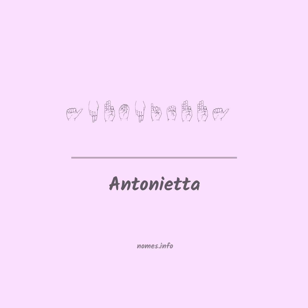 Antonietta em Libras