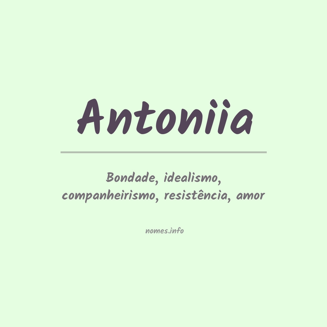 Significado do nome Antoniia