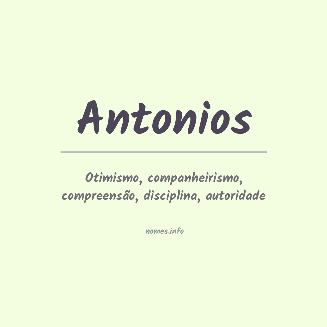 Significado do nome Antonios