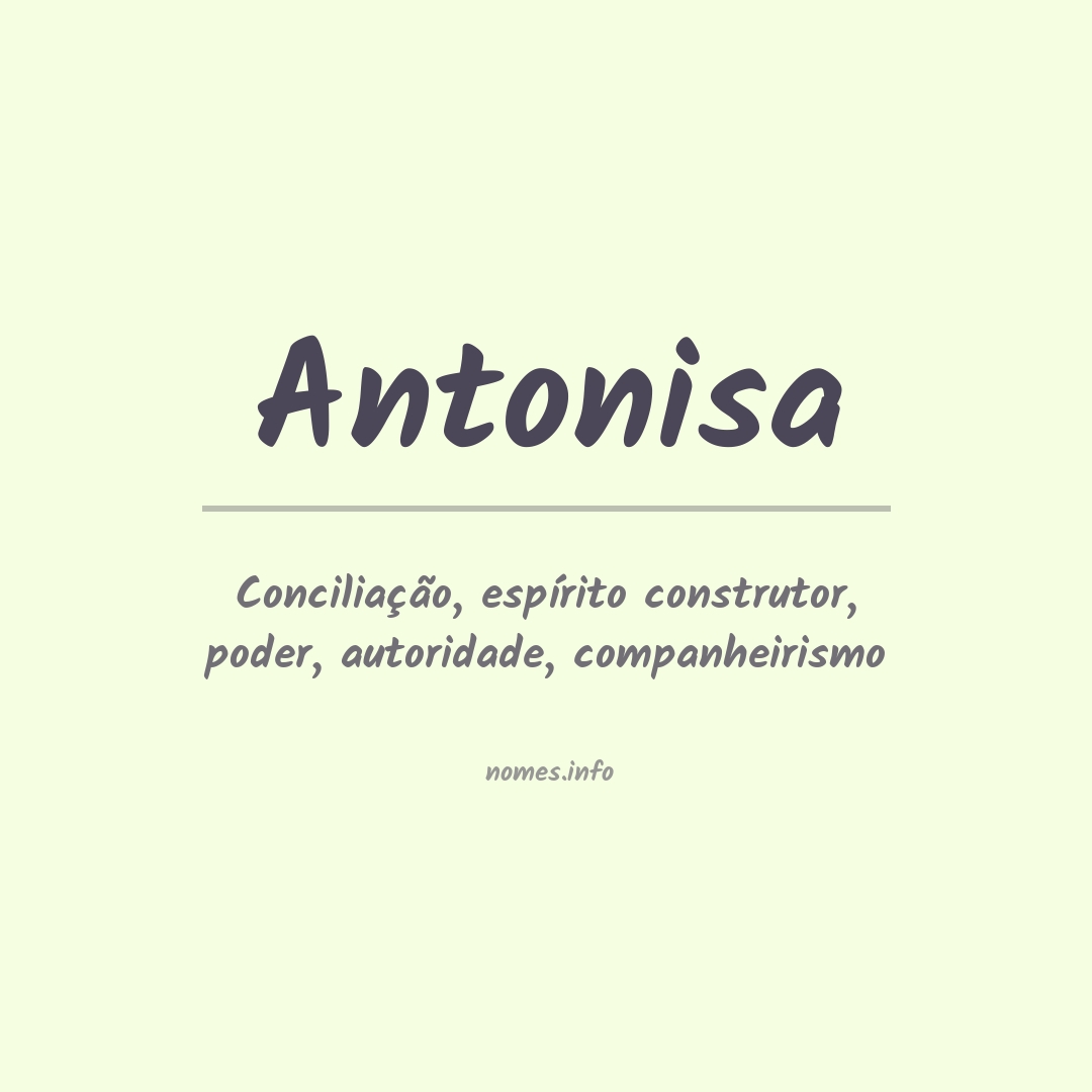 Significado do nome Antonisa