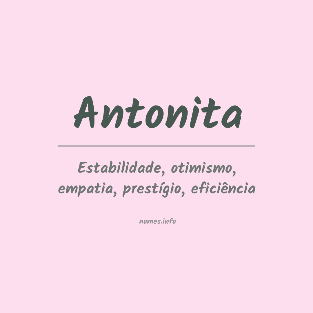 Significado do nome Antonita
