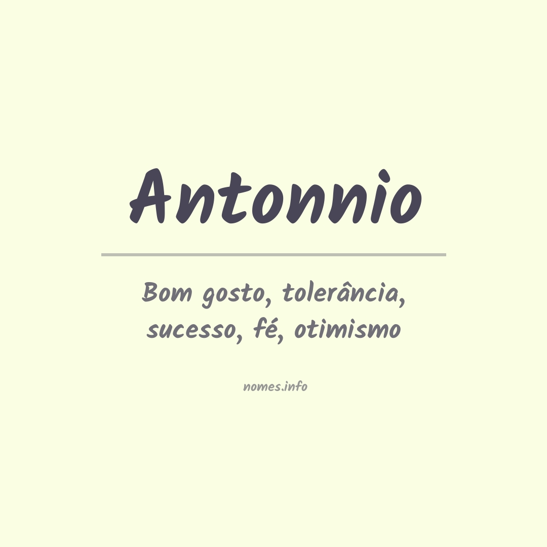 Significado do nome Antonnio