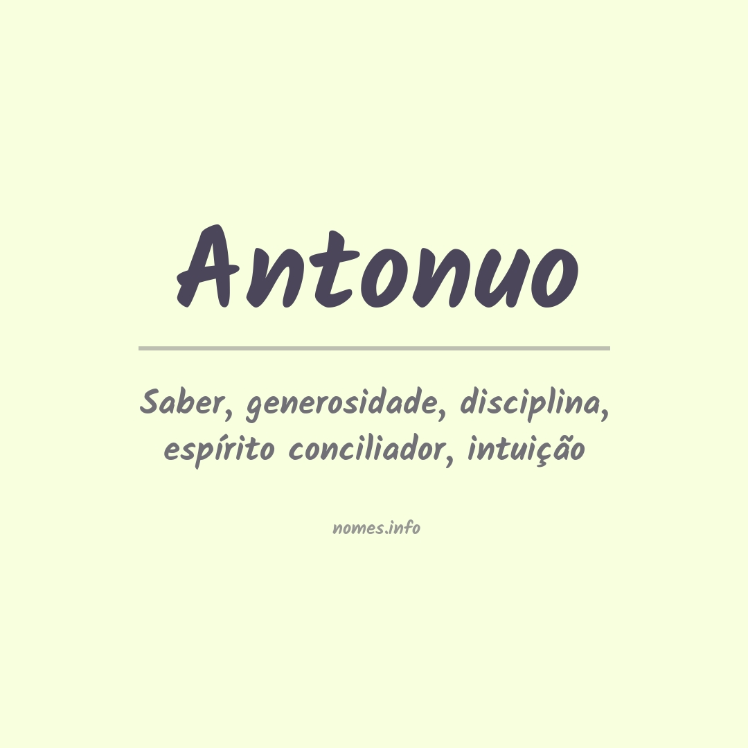 Significado do nome Antonuo