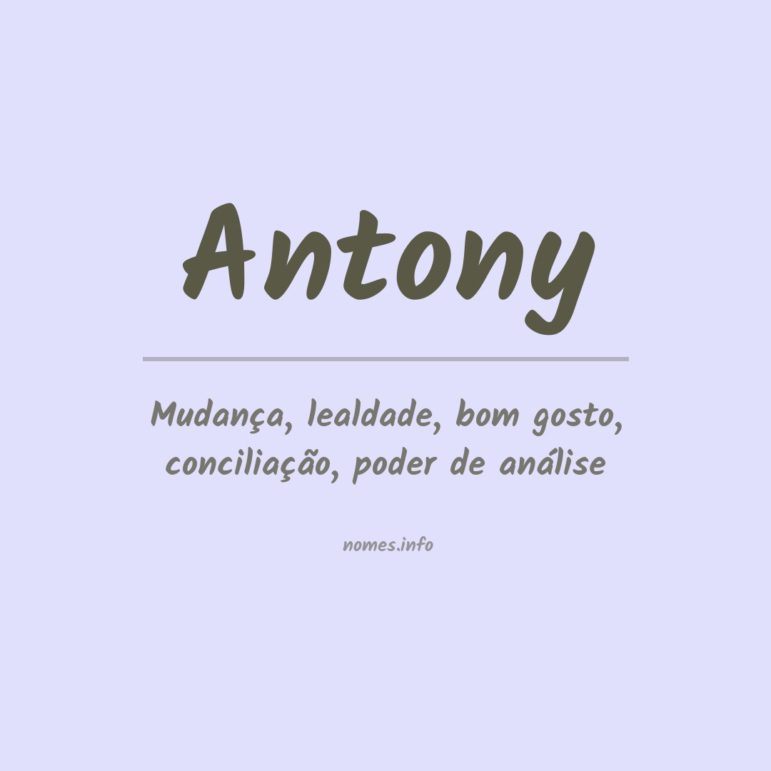 Significado do nome Antony