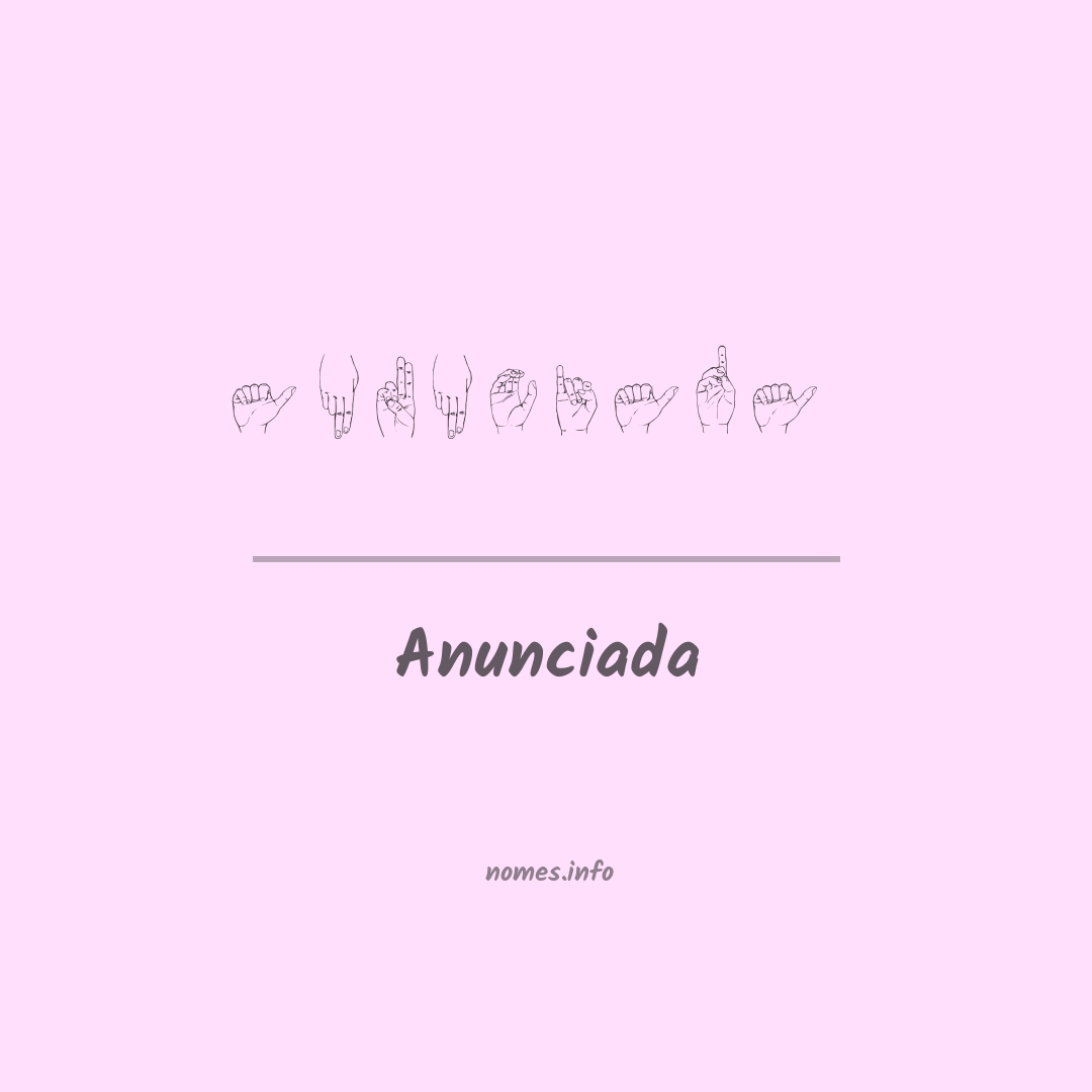 Anunciada em Libras