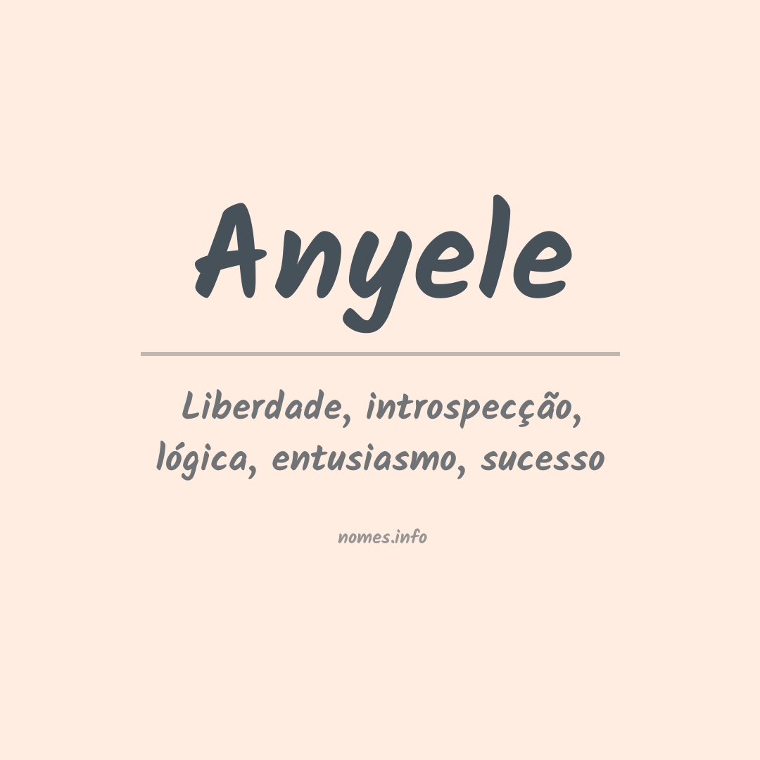 Significado do nome Anyele