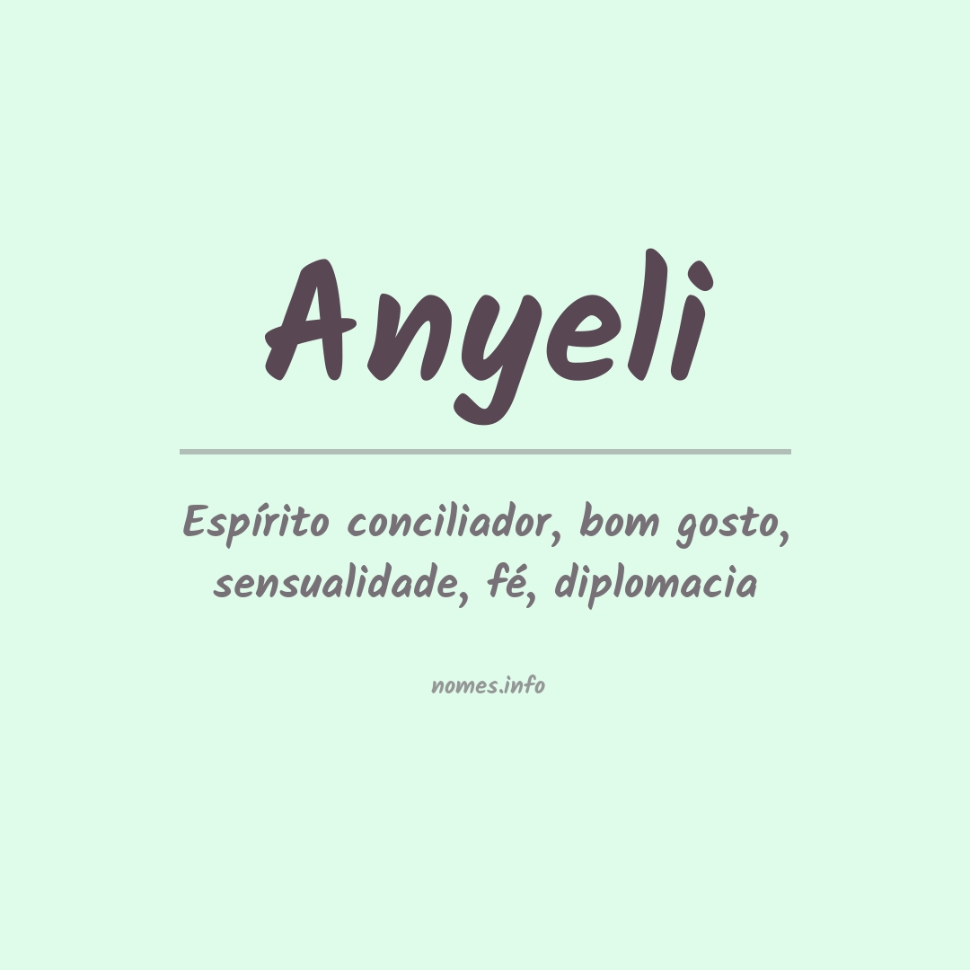 Significado do nome Anyeli