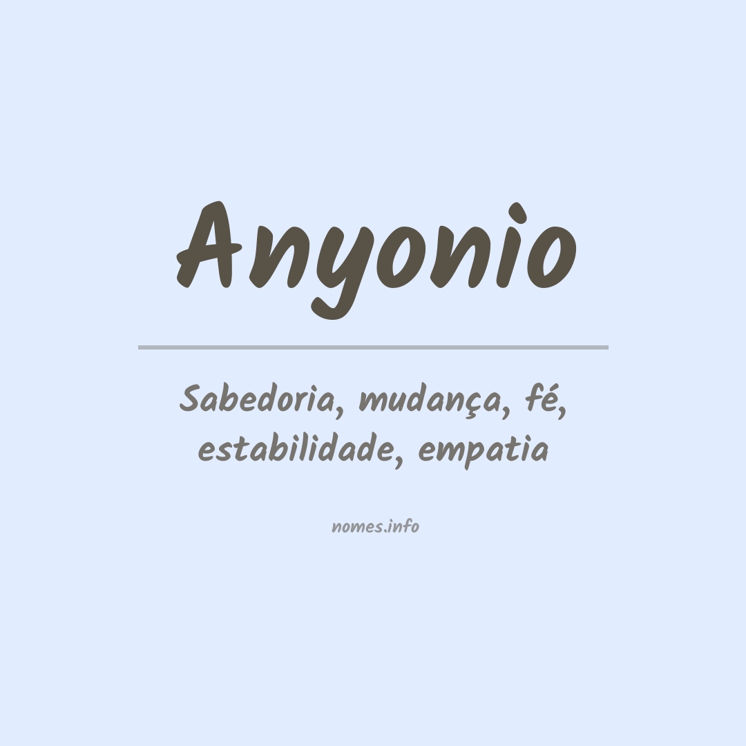 Significado do nome Anyonio