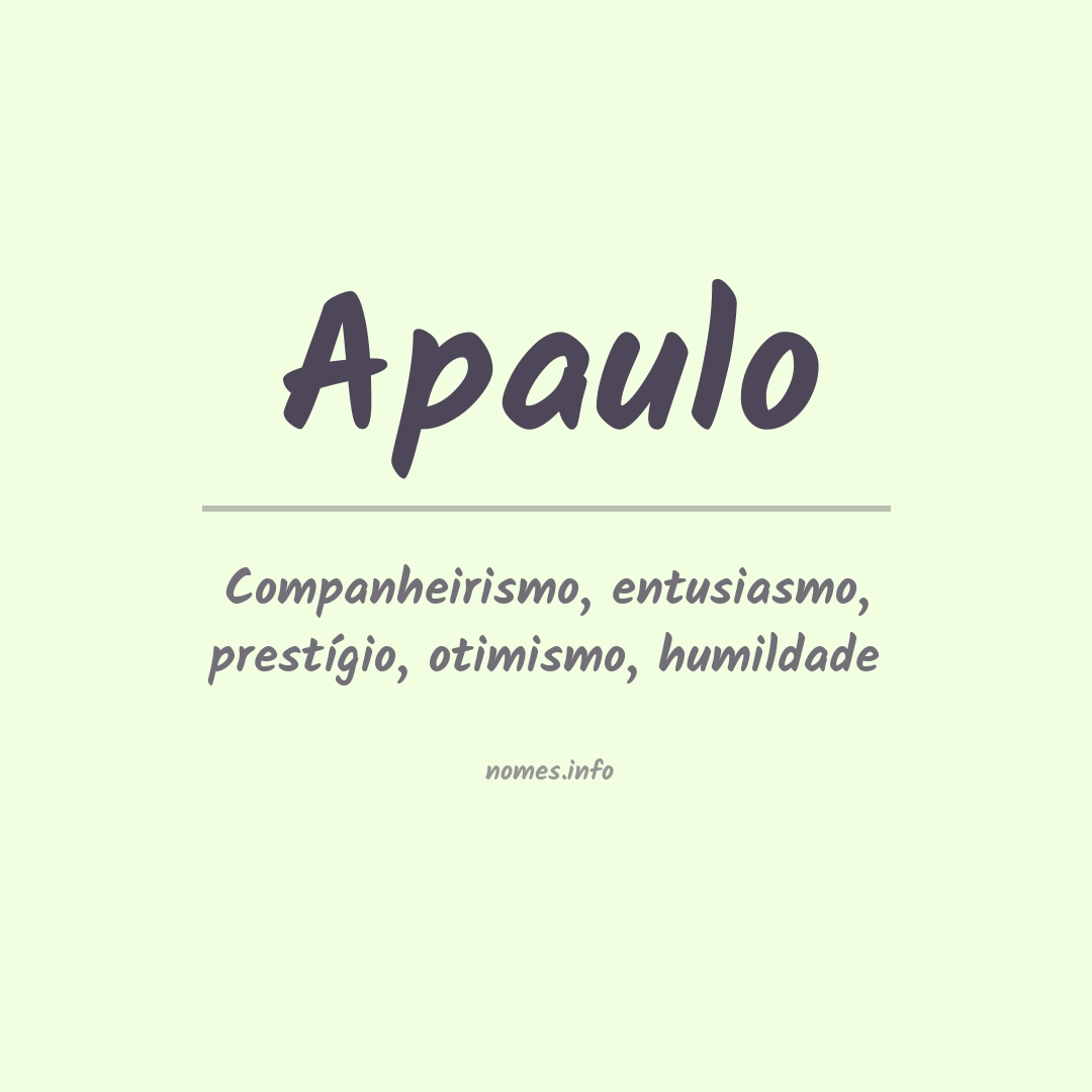 Significado do nome Apaulo