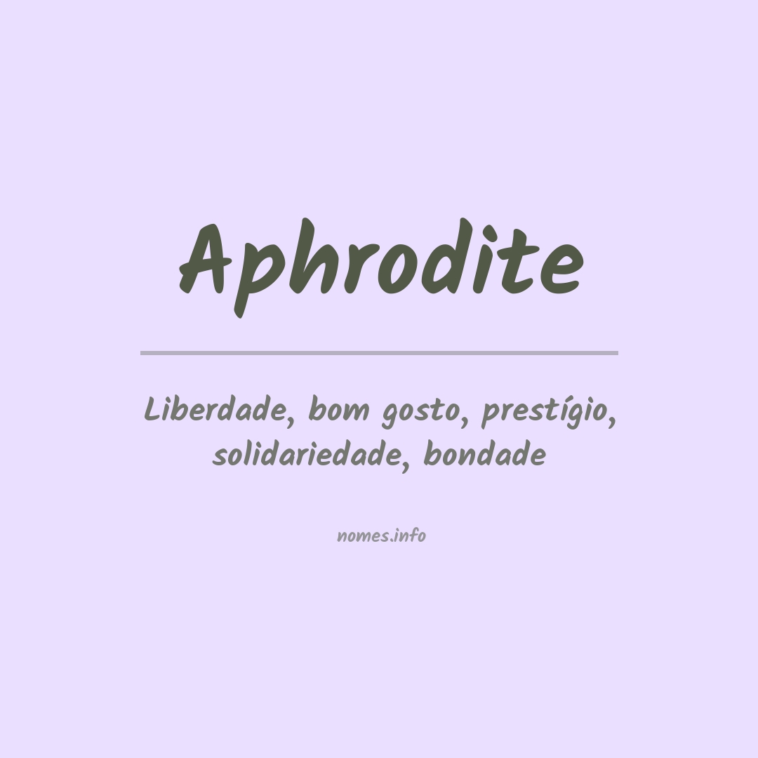Significado do nome Aphrodite