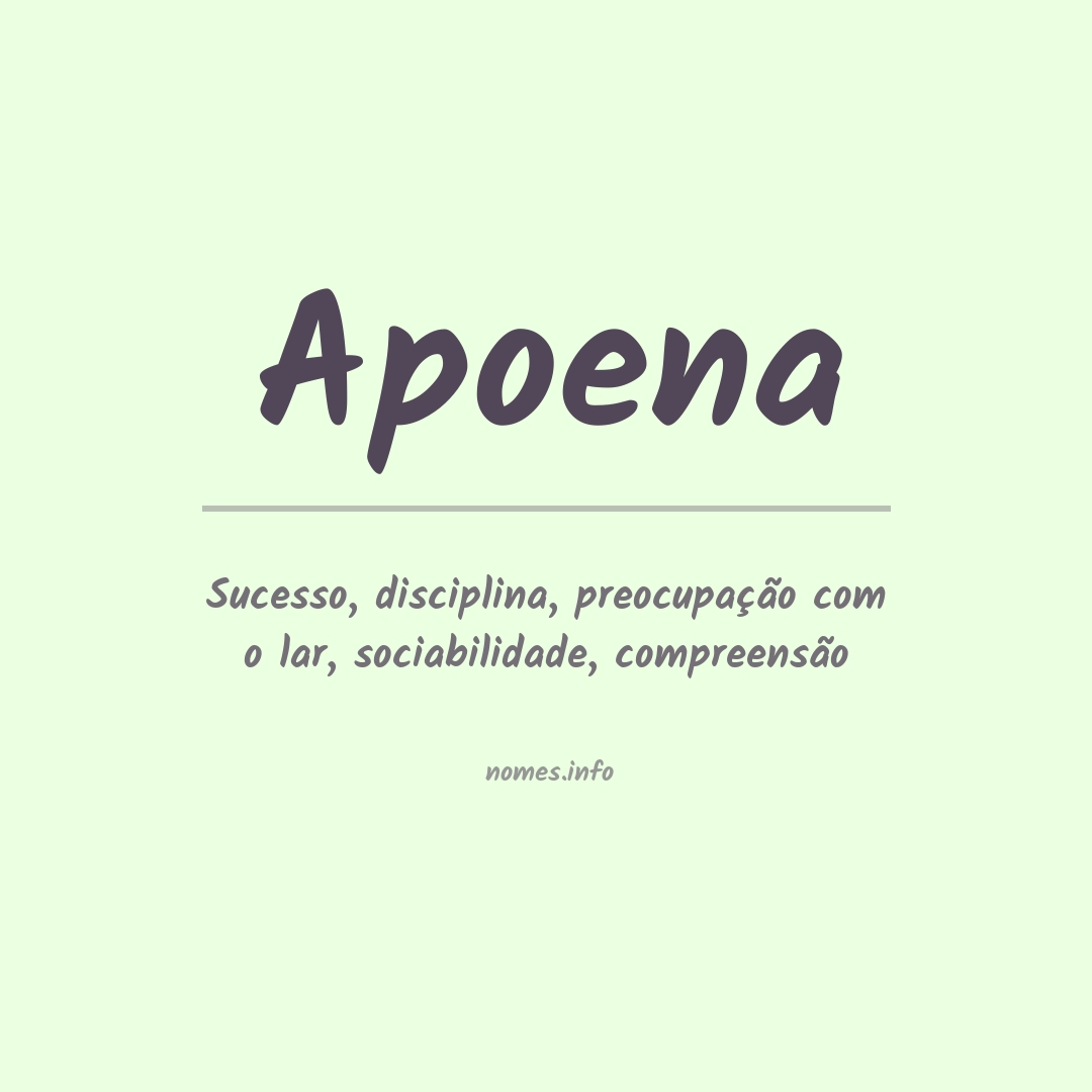 Significado do nome Apoena