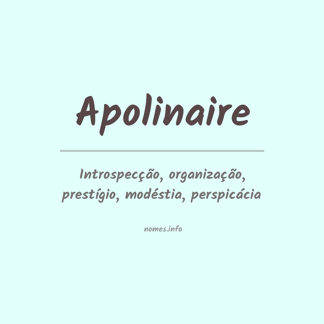 Significado do nome Apolinaire
