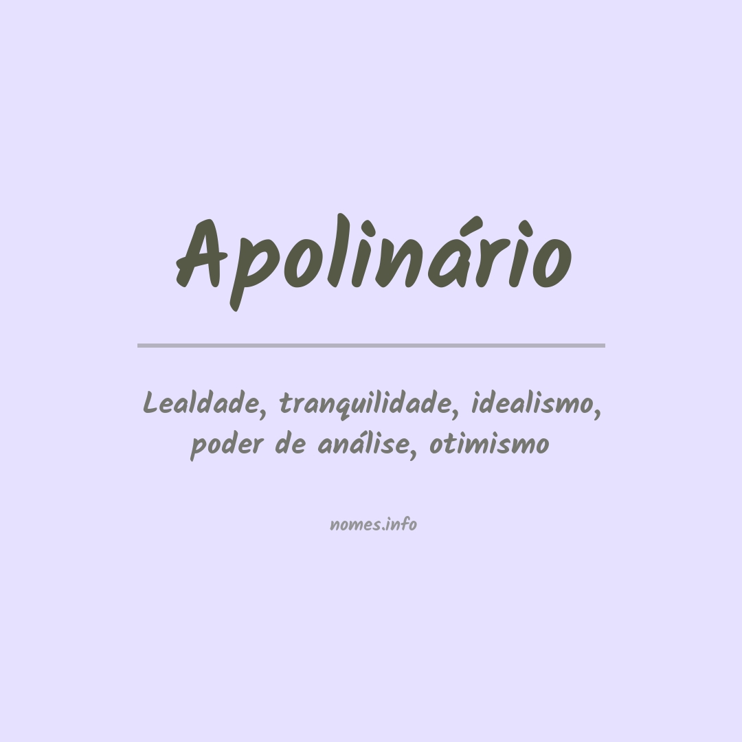 Significado do nome Apolinário
