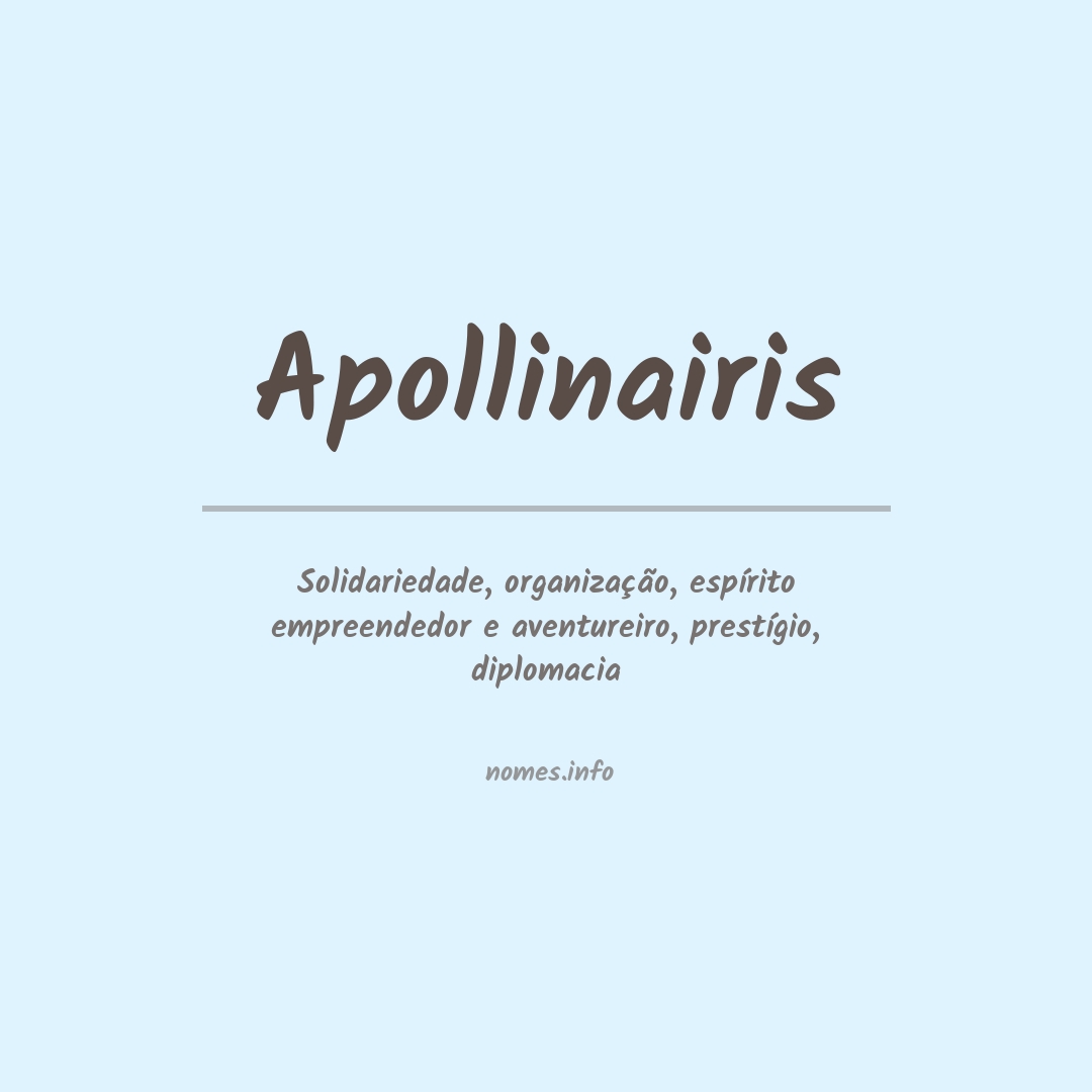 Significado do nome Apollinairis