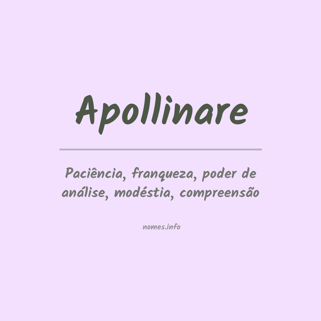 Significado do nome Apollinare