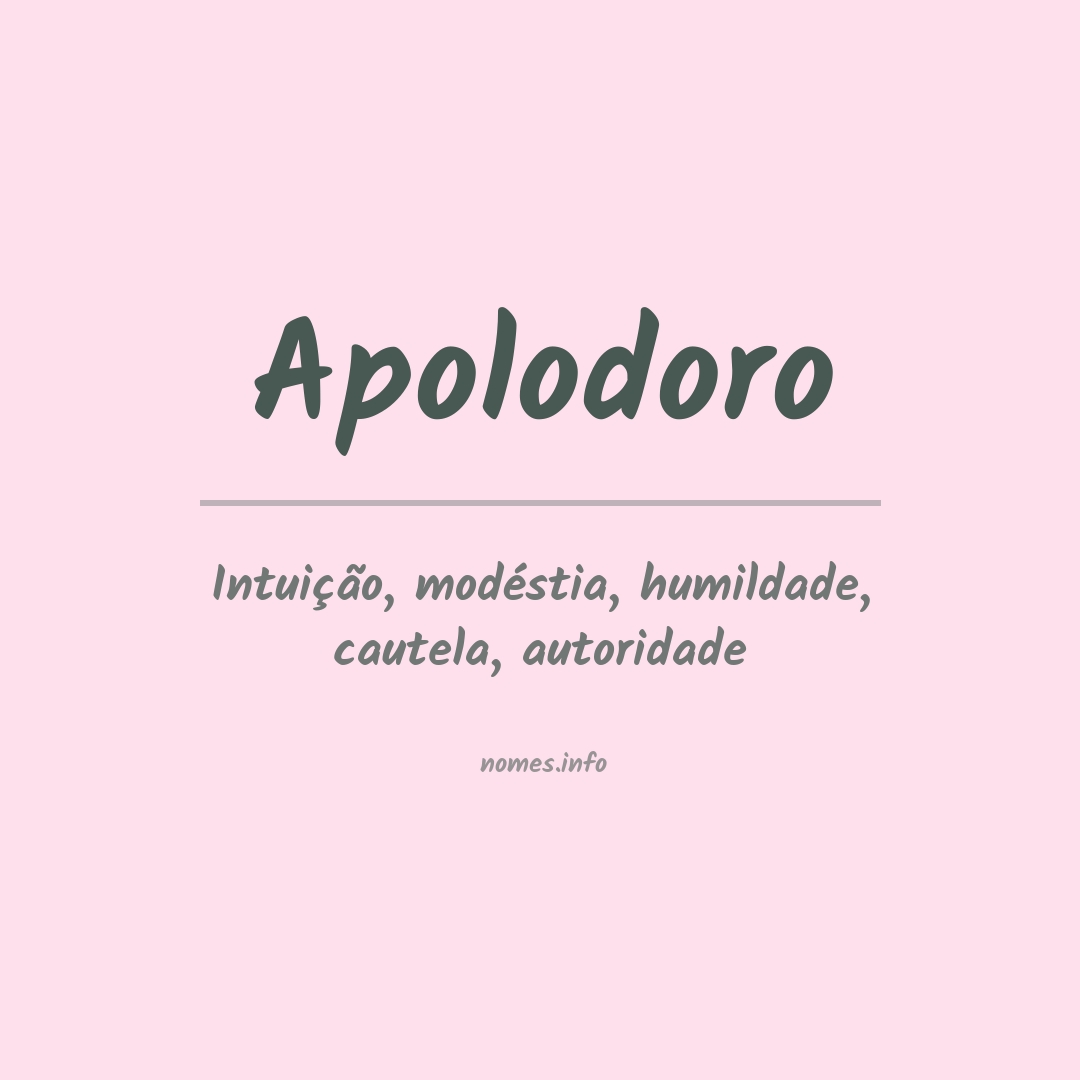 Significado do nome Apolodoro