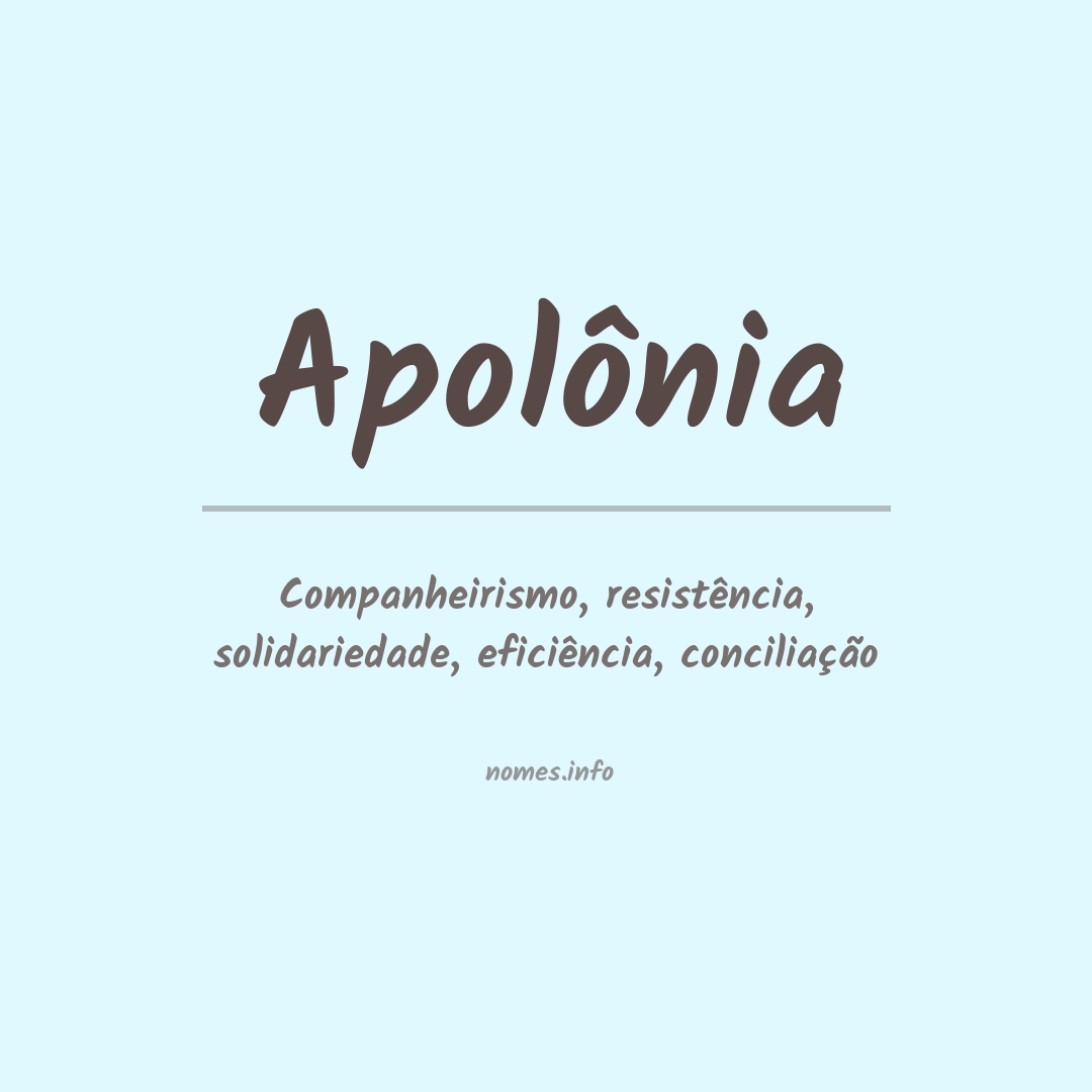 Significado do nome Apolônia