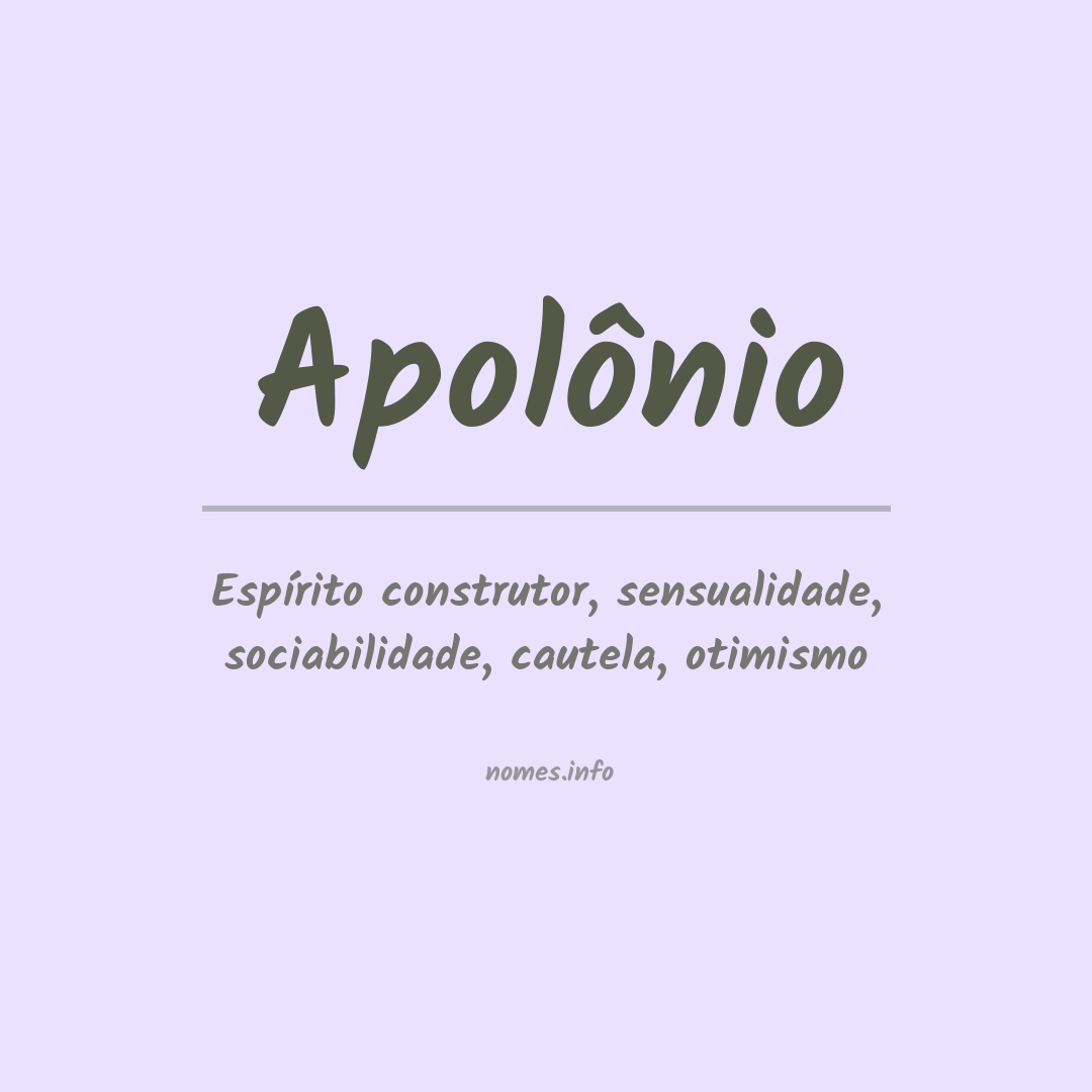 Significado do nome Apolônio - Dicionário de Nomes Próprios