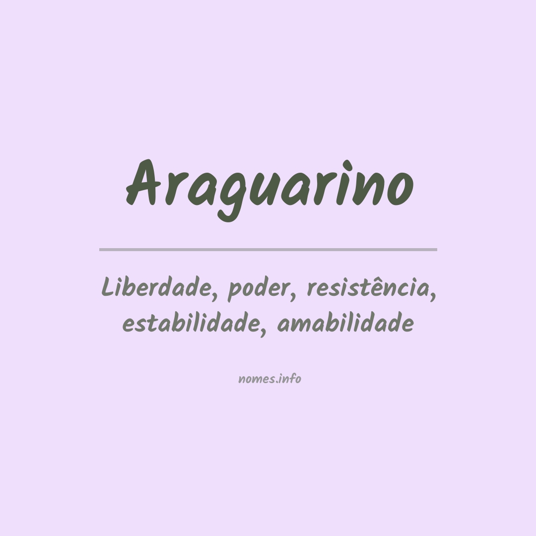 Significado do nome Araguarino