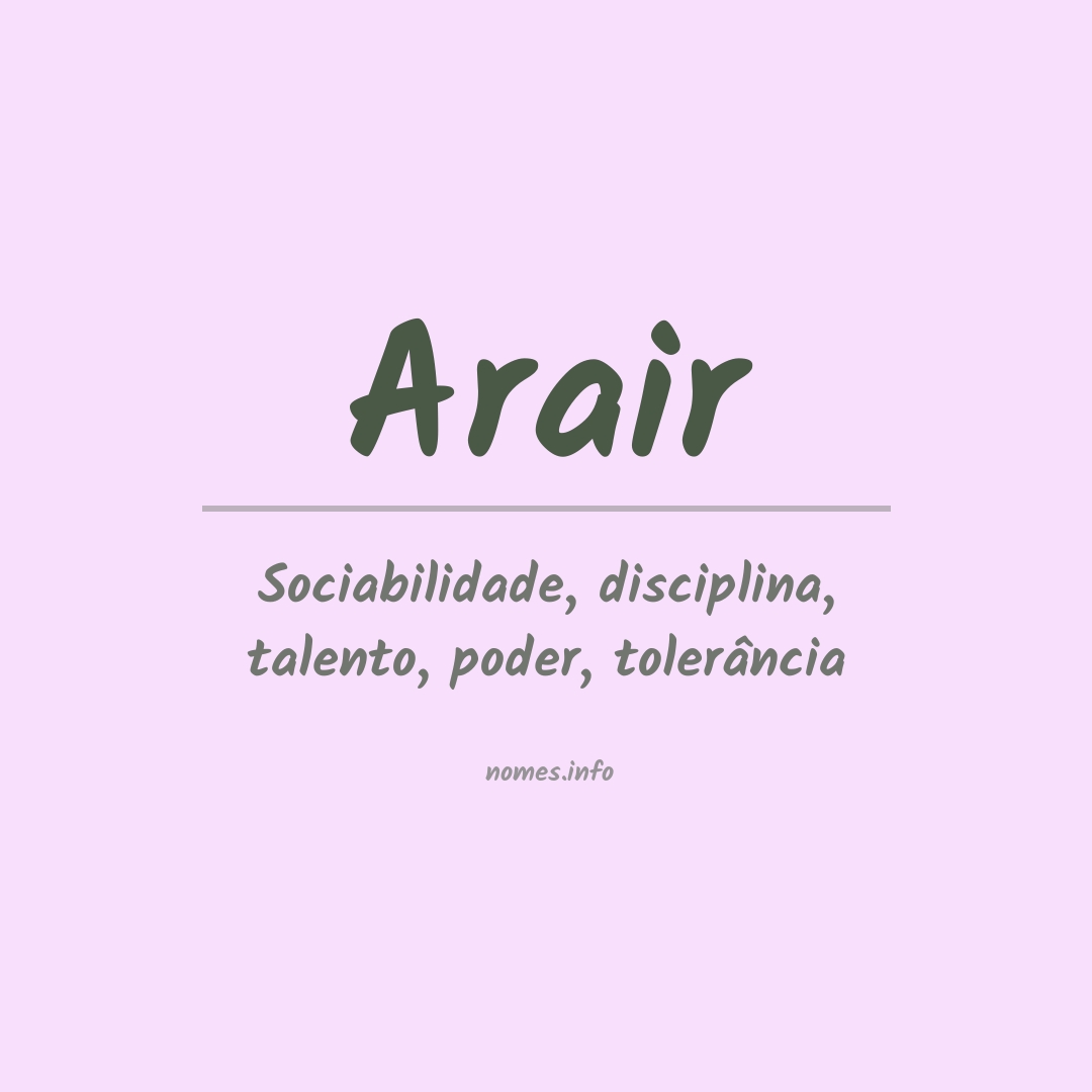 Significado do nome Arair