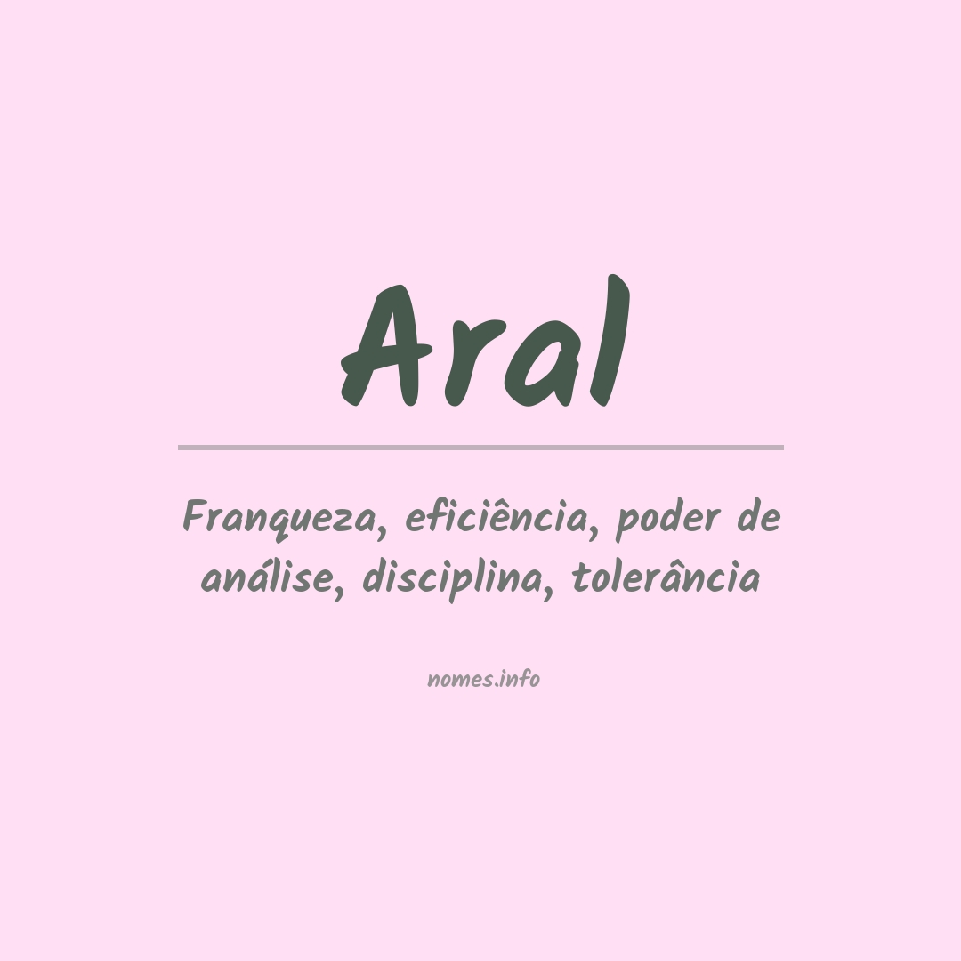 Significado do nome Aral