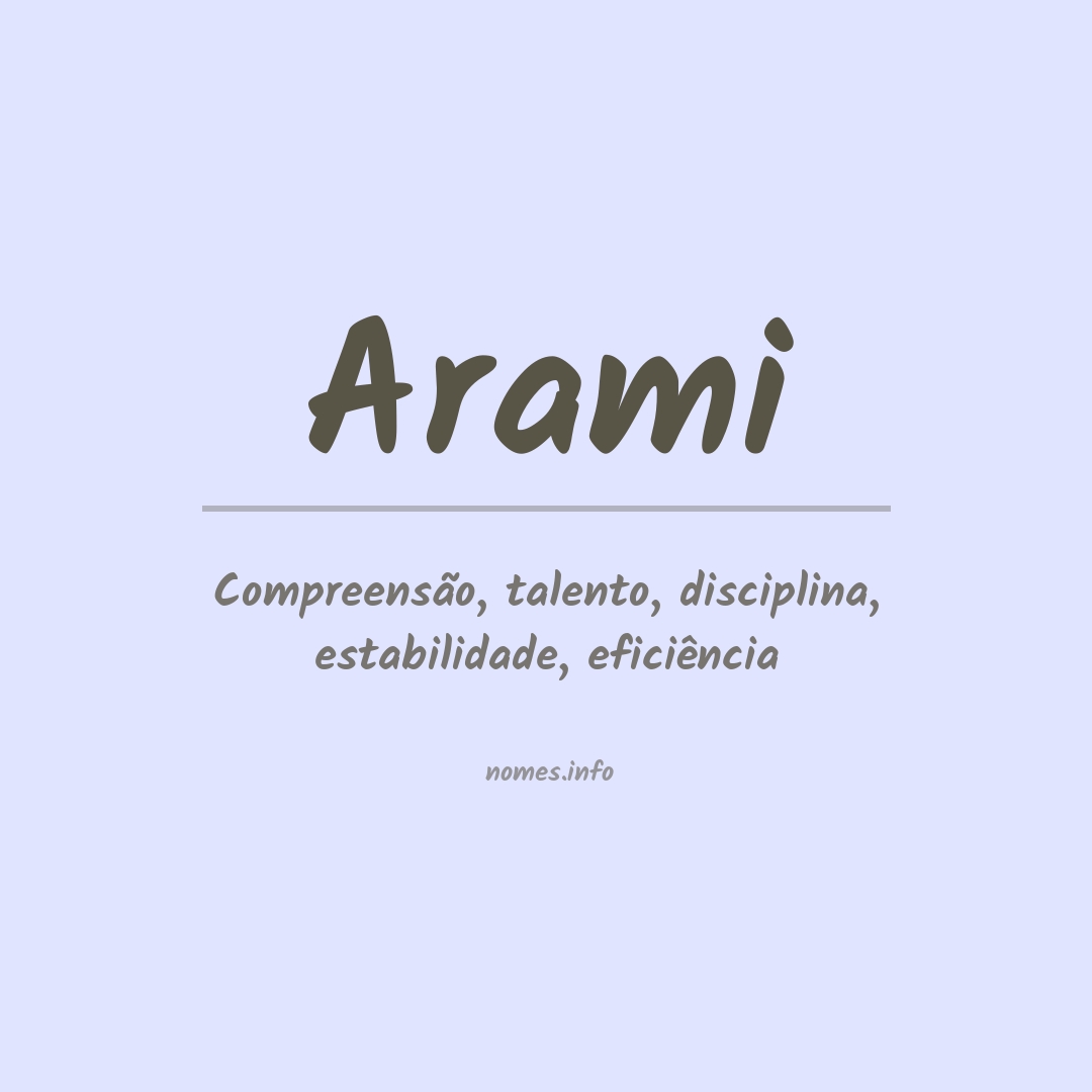 Significado do nome Arami