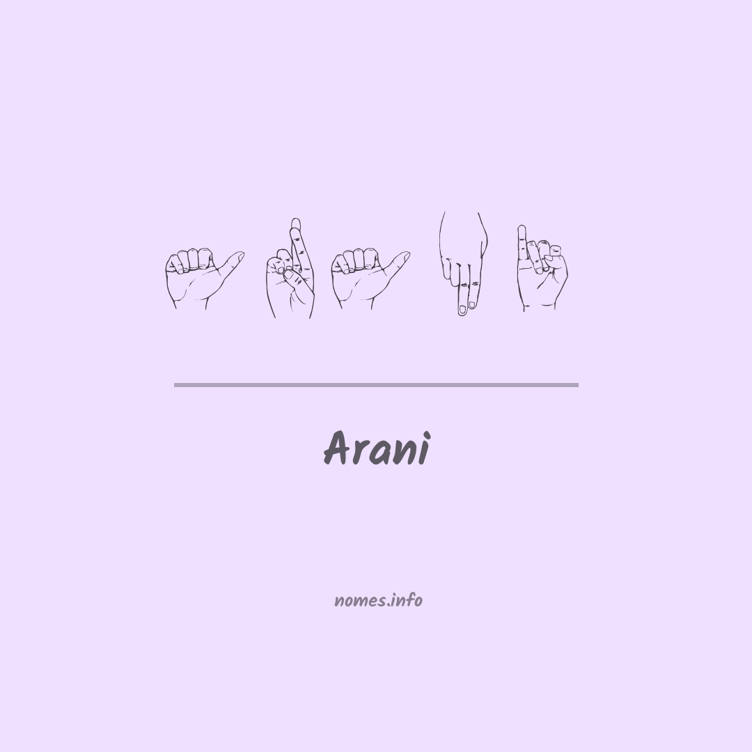 Arani em Libras