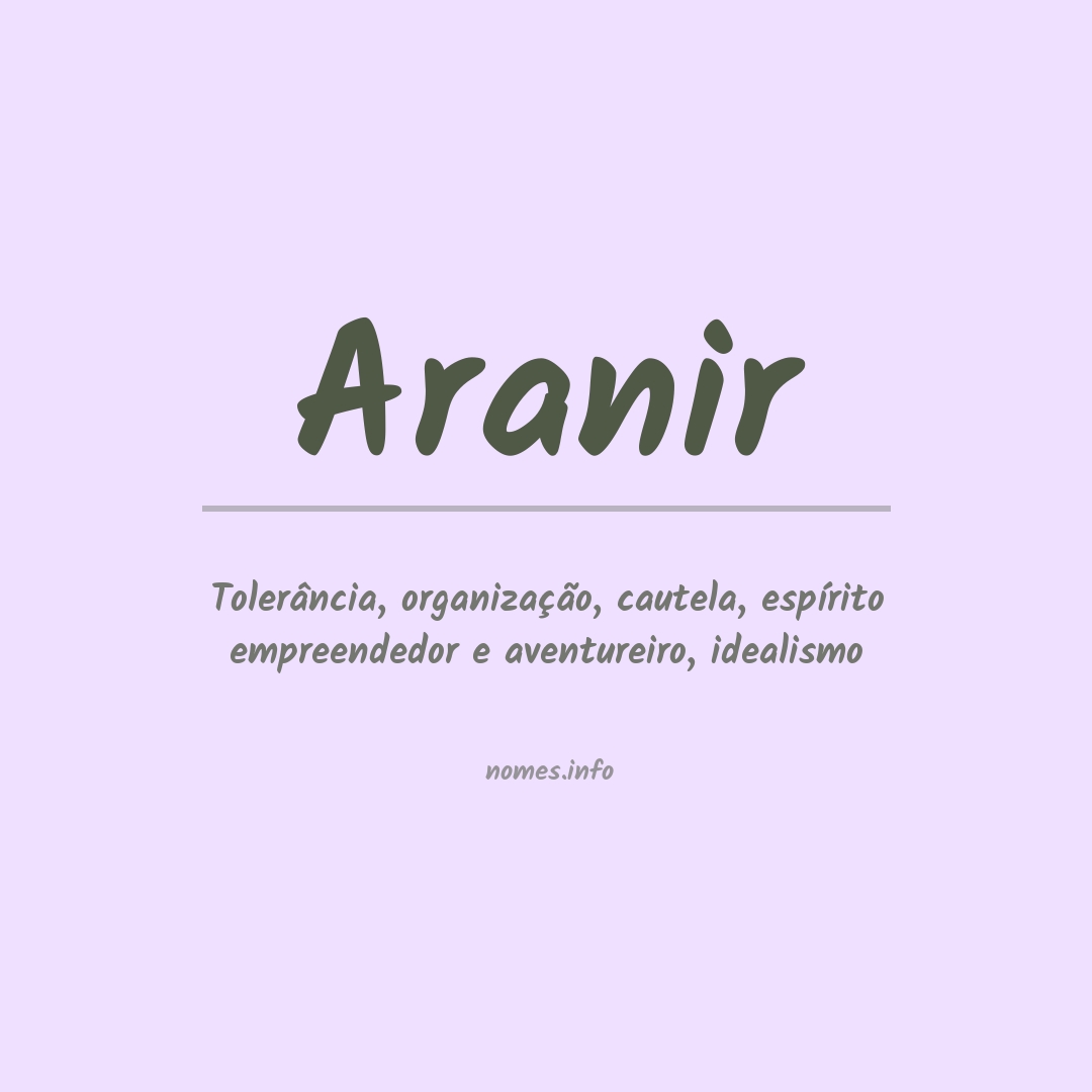 Significado do nome Aranir