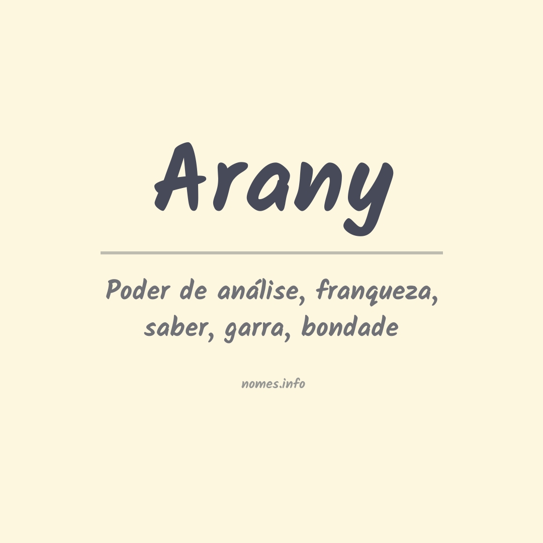 Significado do nome Arany