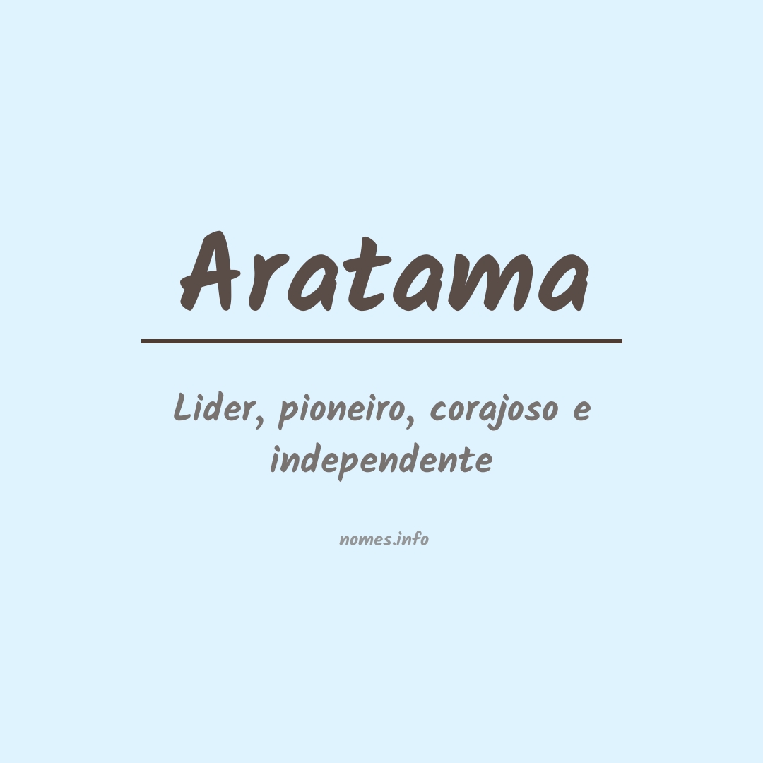 Significado do nome Aratama