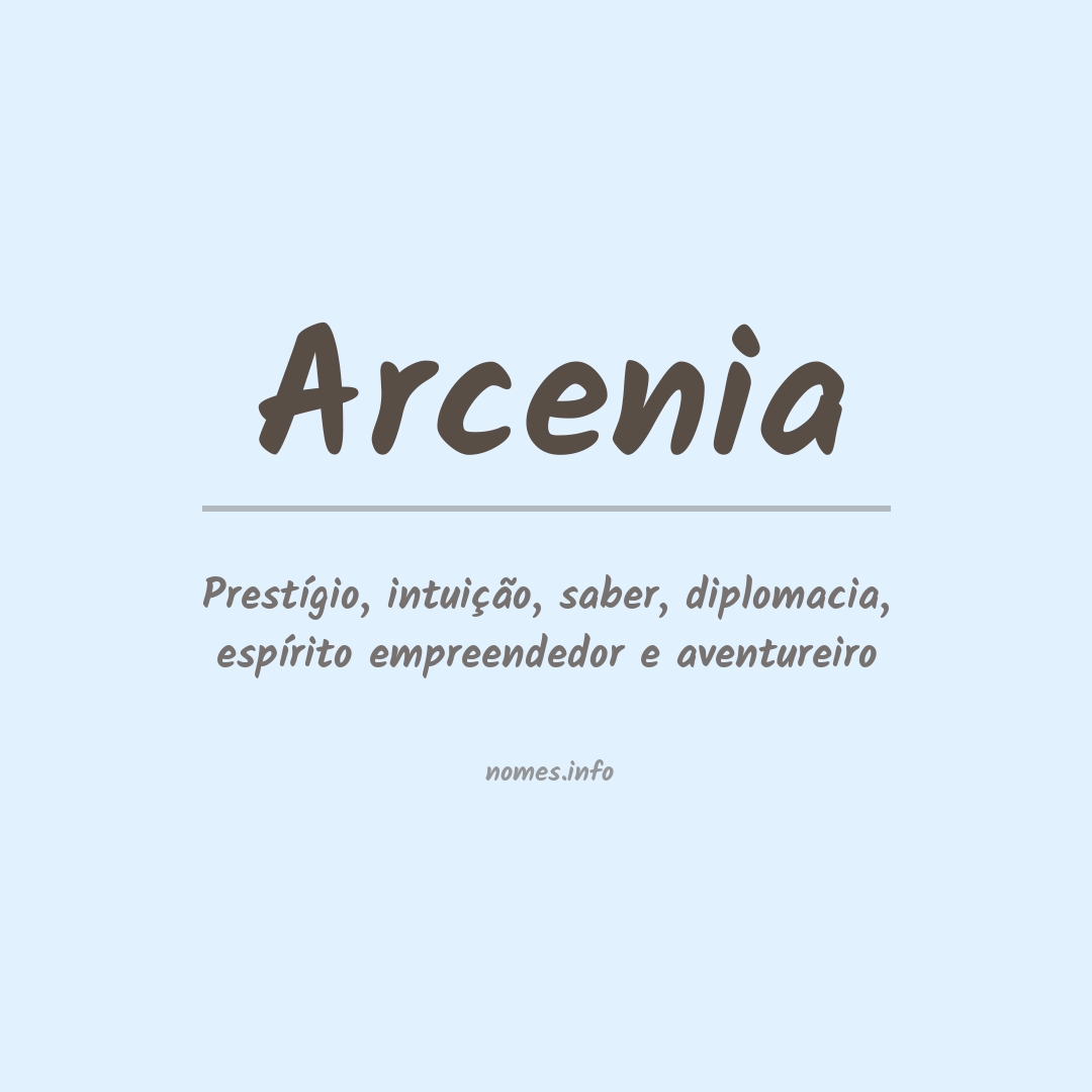 Significado do nome Arcenia