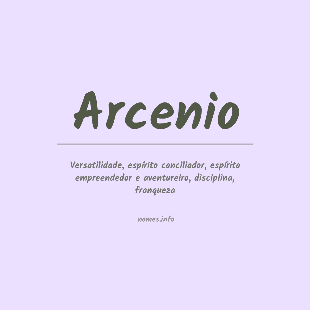 Significado do nome Arcenio