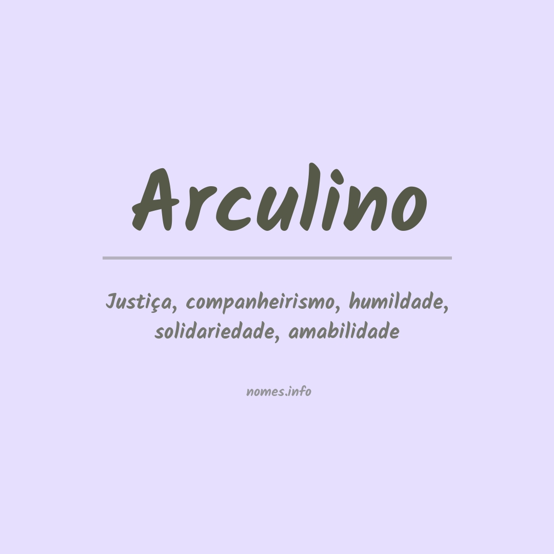 Significado do nome Arculino