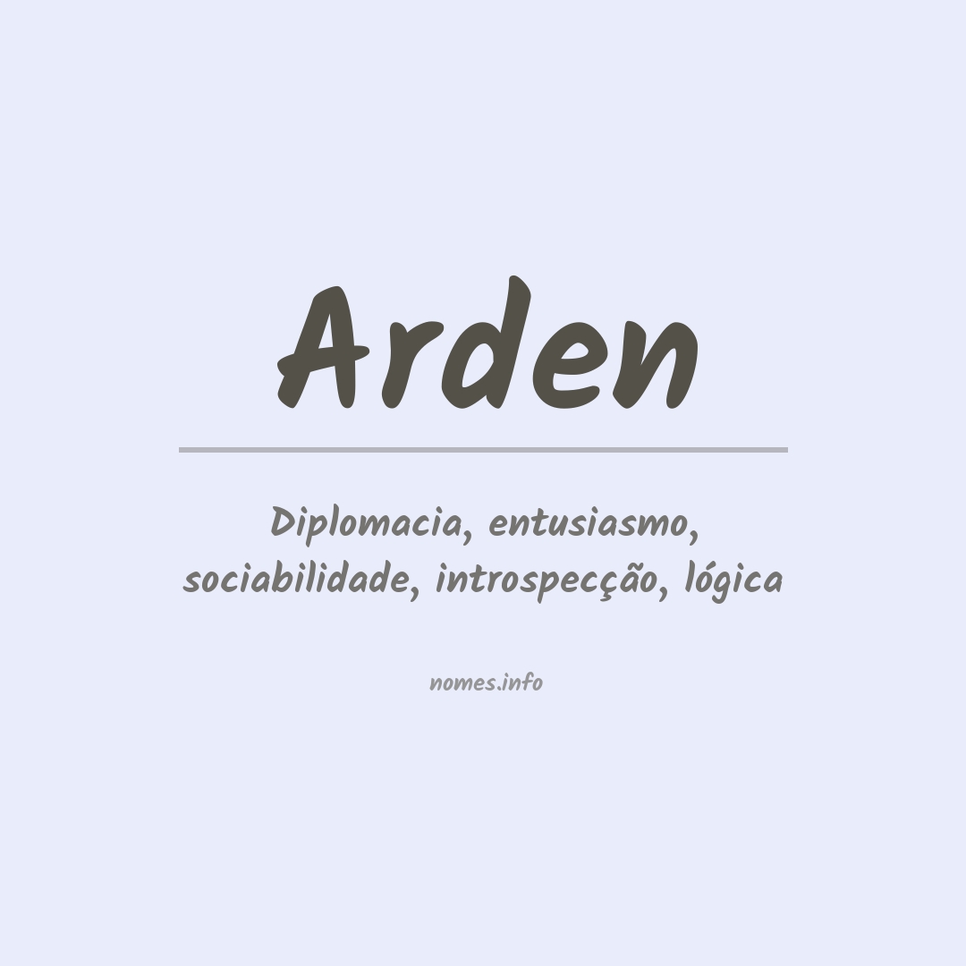 Significado do nome Arden