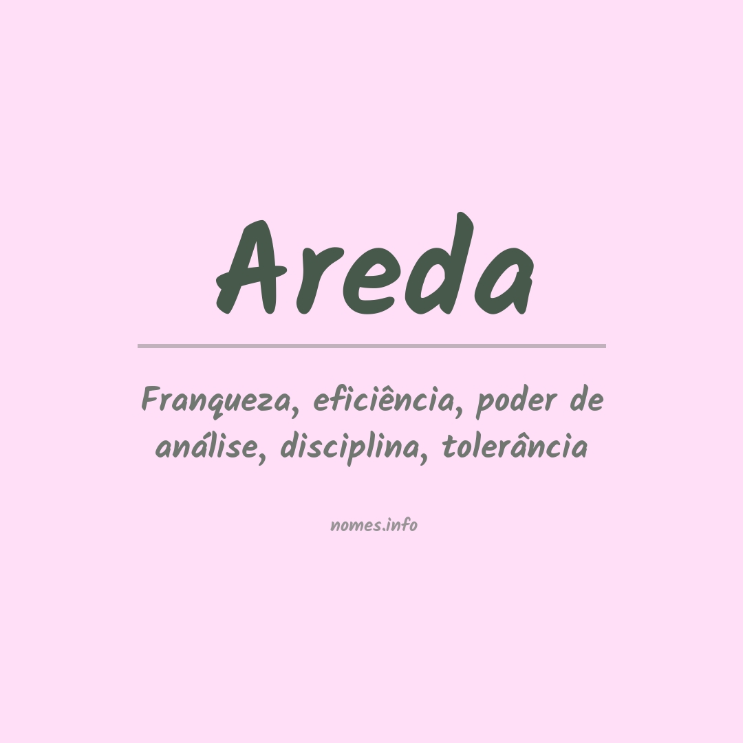 Significado do nome Areda