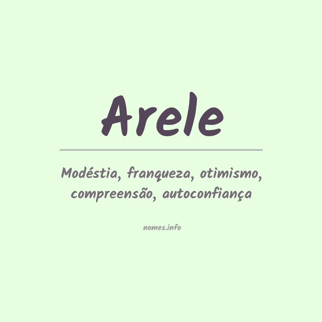 Significado do nome Arele